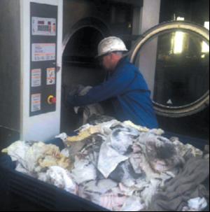 Wipe out waste with contaminated wipes laundry service