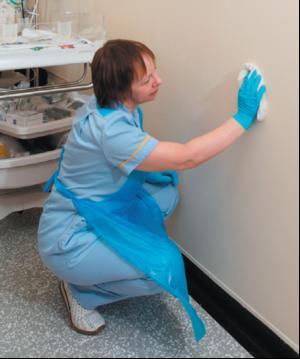 Cleaner walls for healthcare environment
