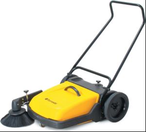 Sweeps indoors and outdoors