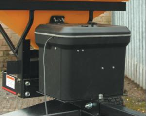 Battery box option for salt spreaders