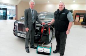 Quality car showroom floor sparkles