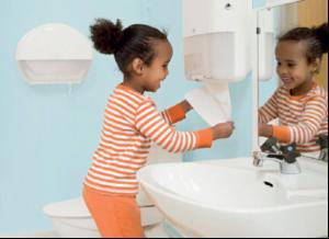 Washroom waste down
