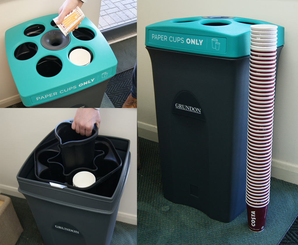 Economical paper cup recycling…The key is in the nesting